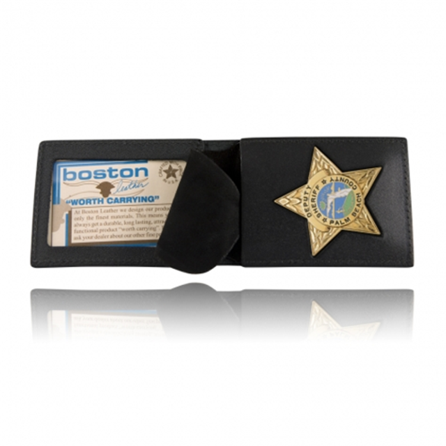 Boston Leather 200-4013 Billfold Style Badge Case