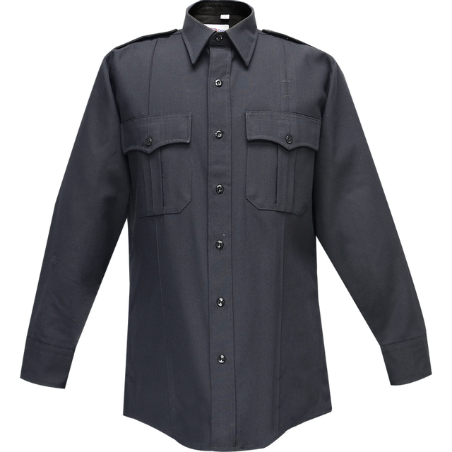 Flying Cross 35W78Z 86 21.0/21.5 38/39 Command Long Sleeve Shirt w/ Zipper & Convertible Sport Collar