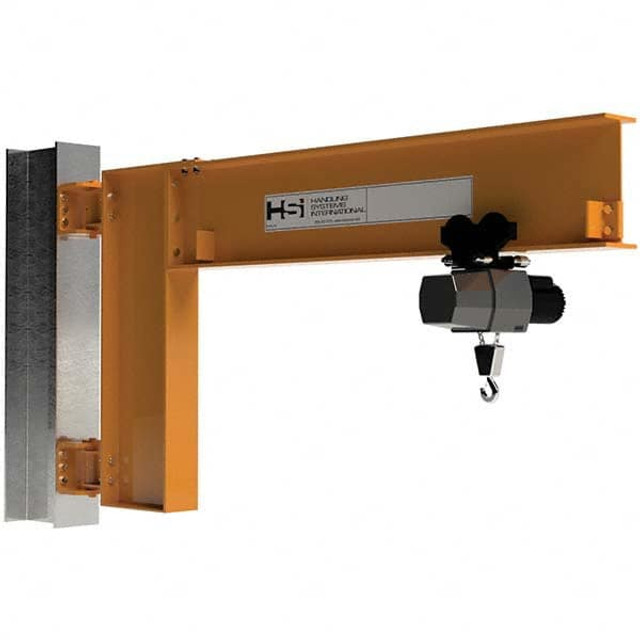 Handling Systems International 313-1-10 Jib Crane: Wall Mount, 1,000 lb Limit, 360 ° Rotation