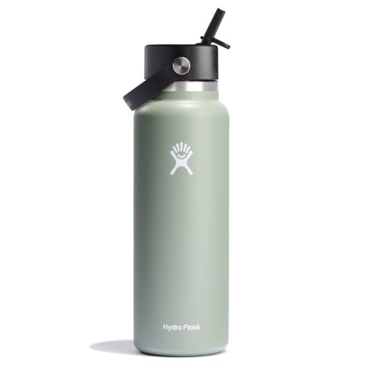 Hydro Flask W40BFS374 Wide Mouth Insulated Water Bottle w/ Flex Straw Cap