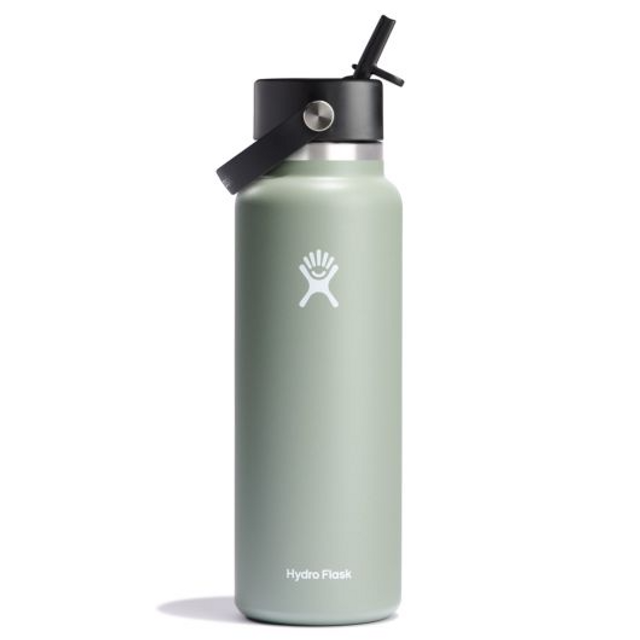 Hydro Flask W40BFS374 Wide Mouth Insulated Water Bottle w/ Flex Straw Cap Hydro Flask W40BFS374 Wide Mouth Insulated Water Bottle w/ Flex Straw Cap
