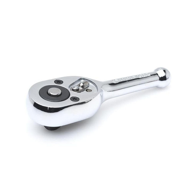 Crescent CRW11 Stubby Ratchet: 3/8" Drive, Pear Head