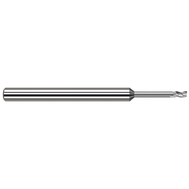 Harvey Tool 814008 Square End Mill: 1/8'' Dia, 3/16'' LOC, 1/8'' Shank Dia, 2-1/2'' OAL, 3 Flutes, Solid Carbide