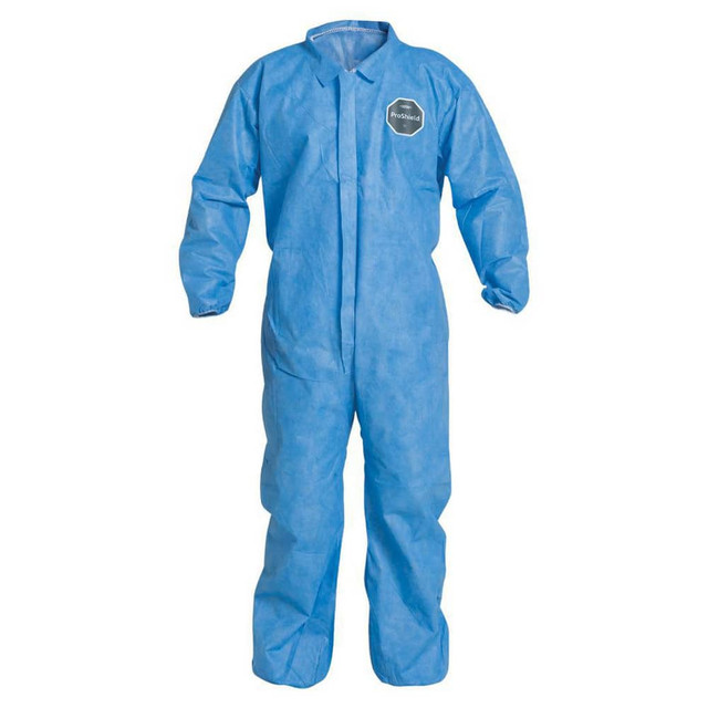 Dupont PB125SBU5X00250 Disposable Coveralls: Size 5X-Large, Film Laminate, Zipper Closure