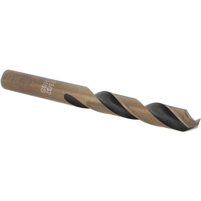 Import -20922-5 Mechanics Drill Bit: 13/32" Dia, 135 &deg; Point, High Speed Steel, Weldon Shank, Split Point