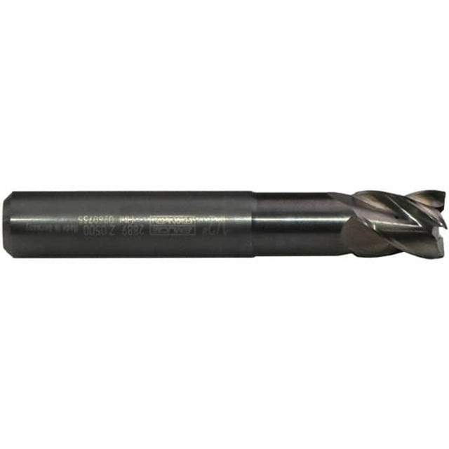 Emuge 2889RZ.008 8mm Diam 3-Flute 40° Solid Carbide 0.12mm Chamfer Length Square Roughing & Finishing End Mill