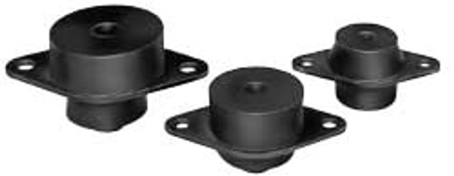 Tech Products 51508-4 Plate-Type Vibration Mounts; Axial Load Capacity: 480 (Pounds); Radial Load Capacity: 320.000 (Pounds); Support Mounting Hole Diameter: 0.406 (Decimal Inch); Height above Support: 1.020 (Decimal Inch); Top Pad Diameter: 2.00 (Decimal Inch)