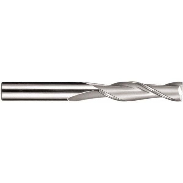 SGS 31850 Square End Mill:  0.1250" Dia, 0.75" LOC, 0.125" Shank Dia, 2.25" OAL, 2 Flutes, Solid Carbide