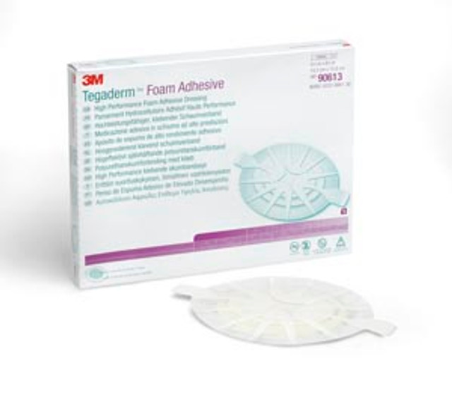 Solventum Corporation  90613 Foam Adhesive Dressing, 5 5/8" x 6 1/8", Oval, 5/bx, 6 bx/cs (Continental US+HI Only)