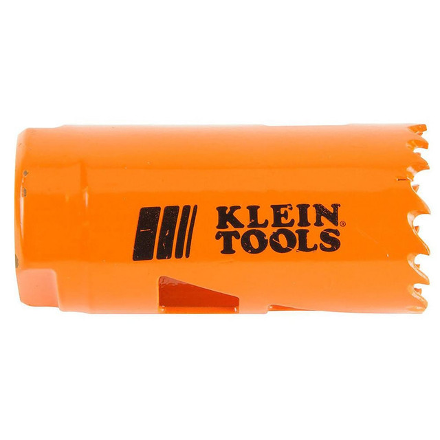 Klein Tools 31918 Hole Saws; Saw Diameter (Inch): 1-1/8 ; Saw Material: Steel ; Cutting Depth (Inch): 1/8 ; Cutting Edge Style: Variable ; Material Application: Stainless Steel; Mild Steel; Drywall; Ceiling Tile; Laminate; Wood; Plastic ; Pitch Patte