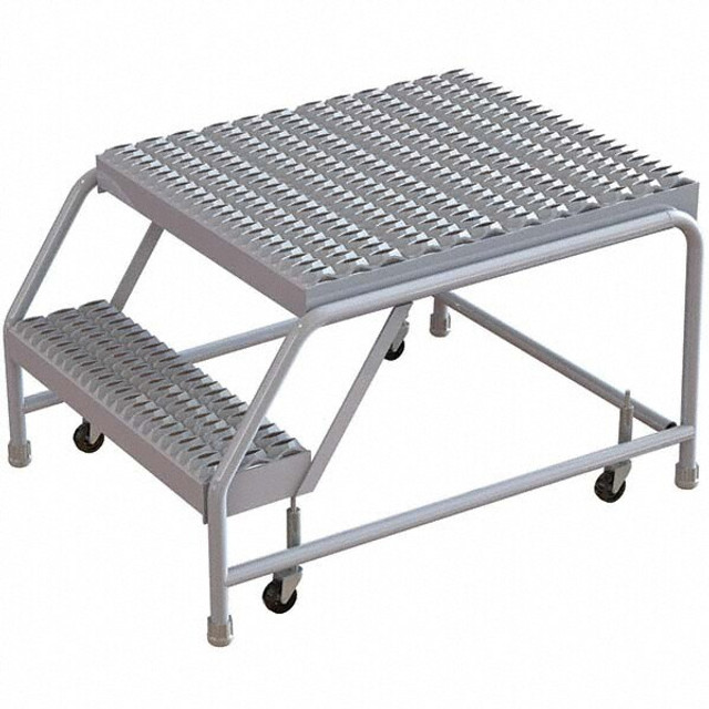 TRI-ARC WLAR002245-D5 Aluminum Rolling Ladder: 2 Step