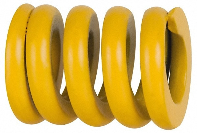 Associated Spring Raymond 206-824 Die Spring: 50 mm Hole Dia, 25 mm Rod Dia, 152 mm Free Length, Yellow