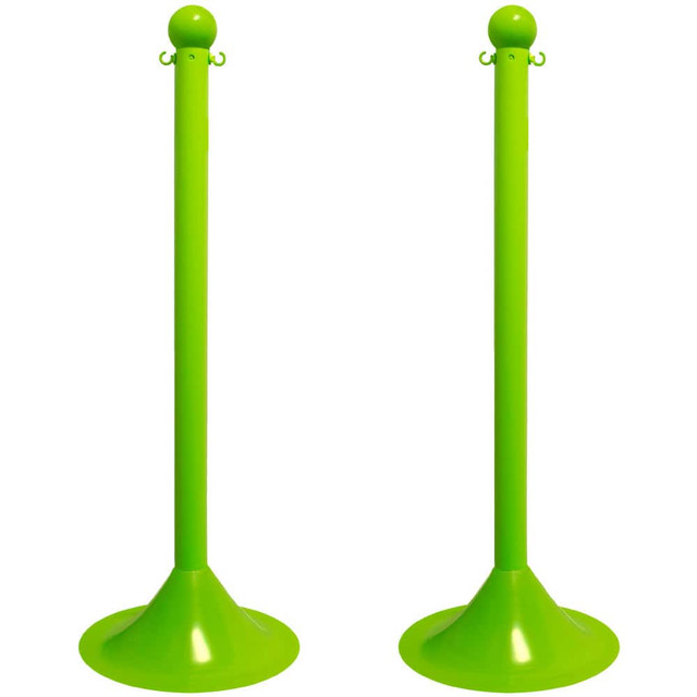 Mr. Chain 91514-2 Barrier Posts; Post Type: Standard Post ; Post Material: Plastic; Polyethylene ; Base Material: Plastic ; Surface Style: Solid Color ; Base Shape: Dome ; Shape: Round