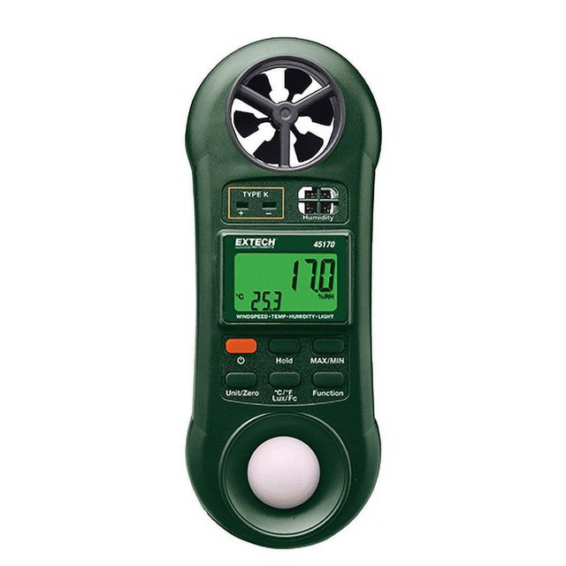 Extech 45170 -148 to 2,372°F, 10 to 95% Humidity Range, Thermo-Hygrometer, Anemometer and Light Meter