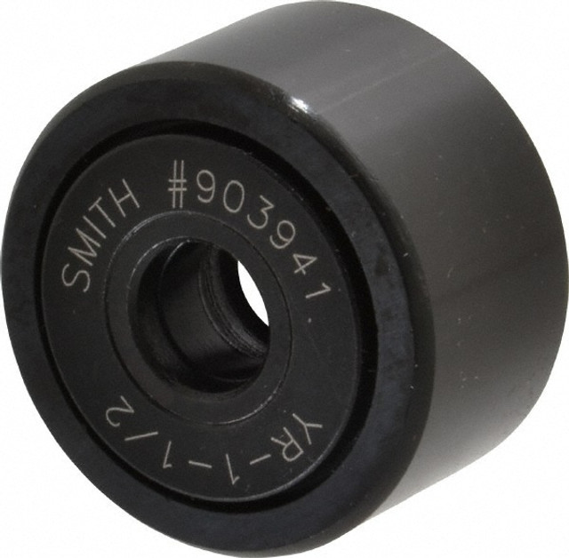 Accurate Bushing YR-1-1/2 Cam Yoke Roller: Non-Crowned, 0.4375" Bore Dia, 1-1/2" Roller Dia, 0.875" Roller Width, Needle Roller Bearing