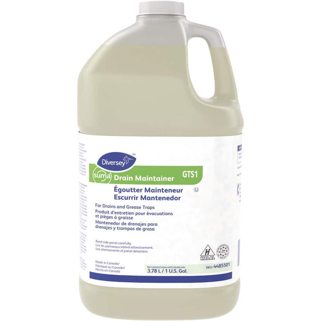 Diversey DVS4485501 Drain Cleaners & Openers; Product Type: Drain Maintainer ; Form: Liquid ; Container Type: Jug ; Container Size: 1 gal ; Scent: Unscented ; For Use With: Drain; Grease Trap; Pipe; Septic System
