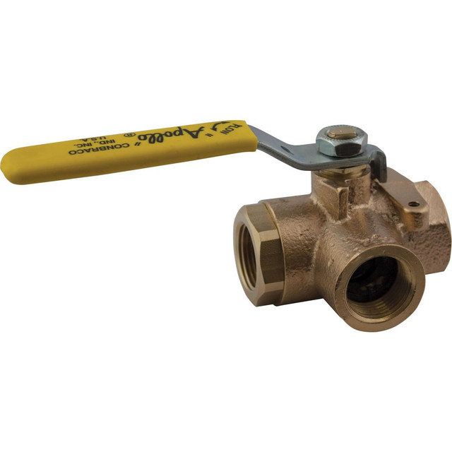 Apollo. 7064801 Diversion Manual Ball Valve: 2" Pipe, Standard Port, Bronze