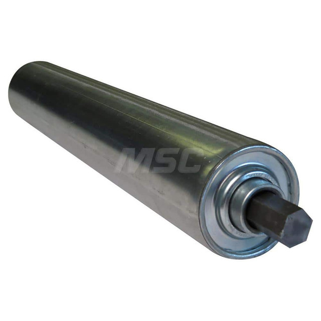 Ashland Conveyor 33836 Roller Skids; Roller Material: Galvanized Steel ; Load Capacity: 850 ; Color: Chrome ; Finish: Natural ; Compatible Surface Type: Smooth ; Roller Length: 18.0000in