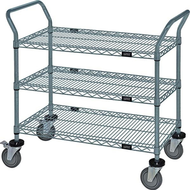 Quantum Storage WRC-1836GY-3 Utility Cart: Wire, Gray