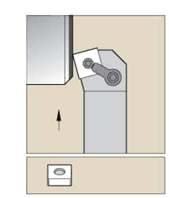 Kennametal 1808190 Indexable Turning Toolholder: MSKNR206D, Clamp & Screw