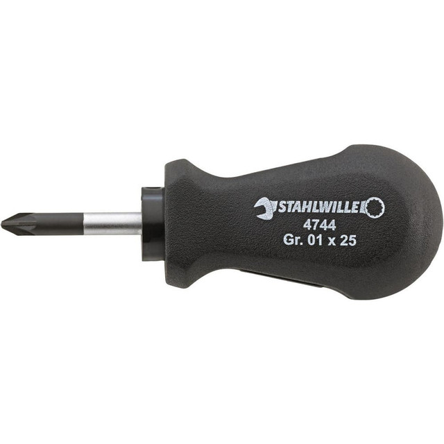 Stahlwille 47441001 Precision & Specialty Screwdrivers; Tool Type: Pozidriv Screwdriver ; Blade Length: 1 ; Overall Length: 3.13 ; Shaft Length: 25mm ; Handle Length: 80mm ; Handle Color: Black