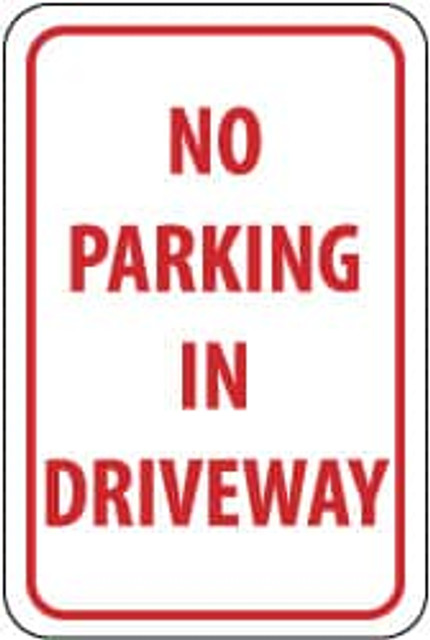 AccuformNMC TM46J No Parking in Driveway,