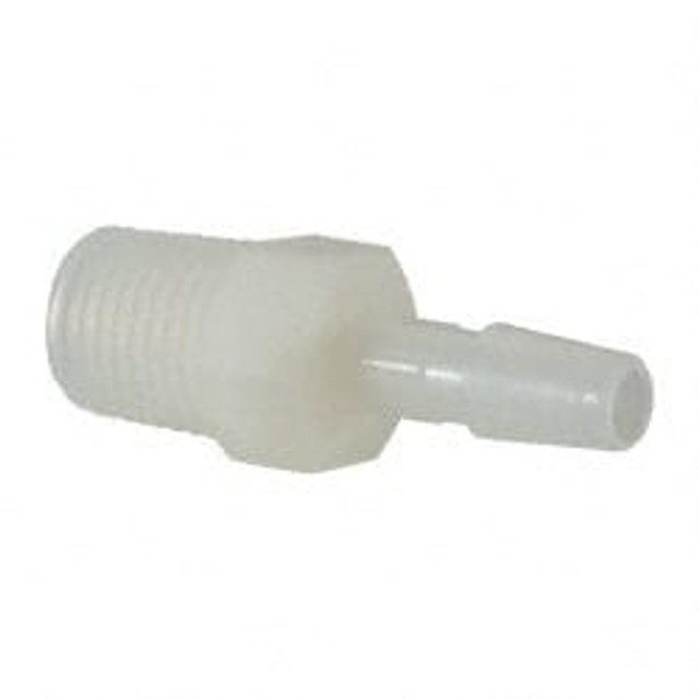 MSC A4-4NN Barbed Tube Adapter: Single Barb, 1/4" Barb, 1/4" NPT