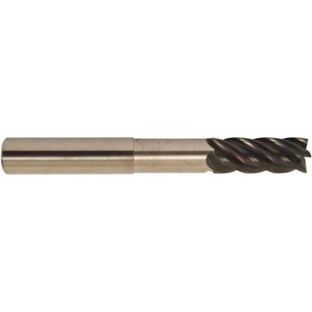 Accupro 6503012 Corner Radius End Mill: 3/4" Dia, 1" LOC, 0.1200" Radius, 5 Flute, Solid Carbide