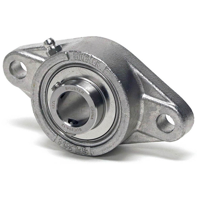 Shuster 05815722 SUCSFL207-23, 1-7/16" ID, 90mm OAL x 161mm OAH x 1-3/4" Wide, 2-Bolt Flange Bearing