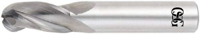 OSG 403-1562-BN11 Ball End Mill: 0.1563" Dia, 0.5625" LOC, 3 Flute, Solid Carbide