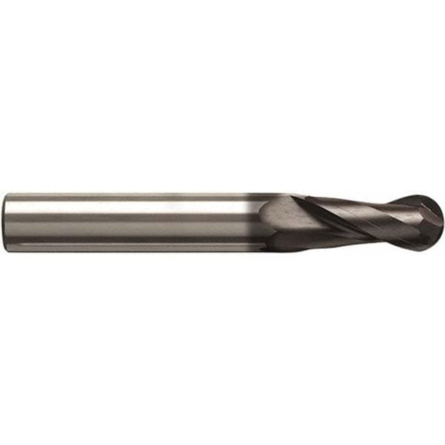 Seco 02928275 Ball End Mill: 0.6299" Dia, 1.2598" LOC, 2 Flute, Solid Carbide