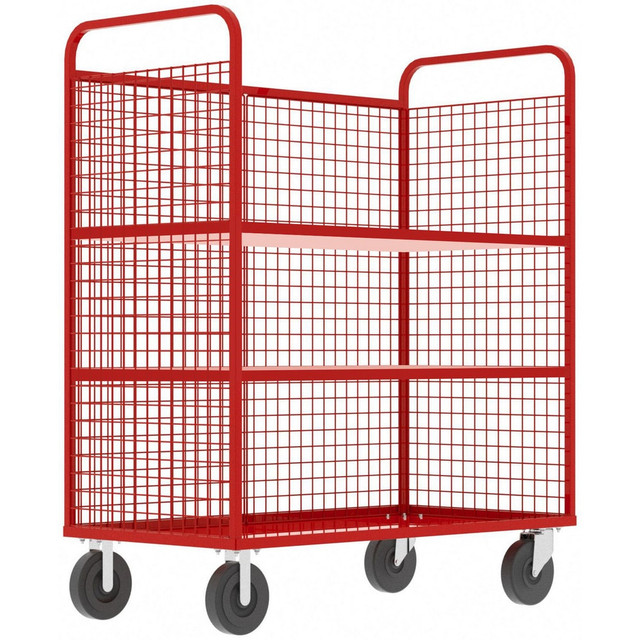 Valley Craft F89054VCRD Carts; Cart Type: Cage ; Width (Inch): 30 ; Assembly: Comes Assembled ; Material: Steel ; Length (Inch): 57 ; Load Capacity (Lb. - 3 Decimals): 1600.000