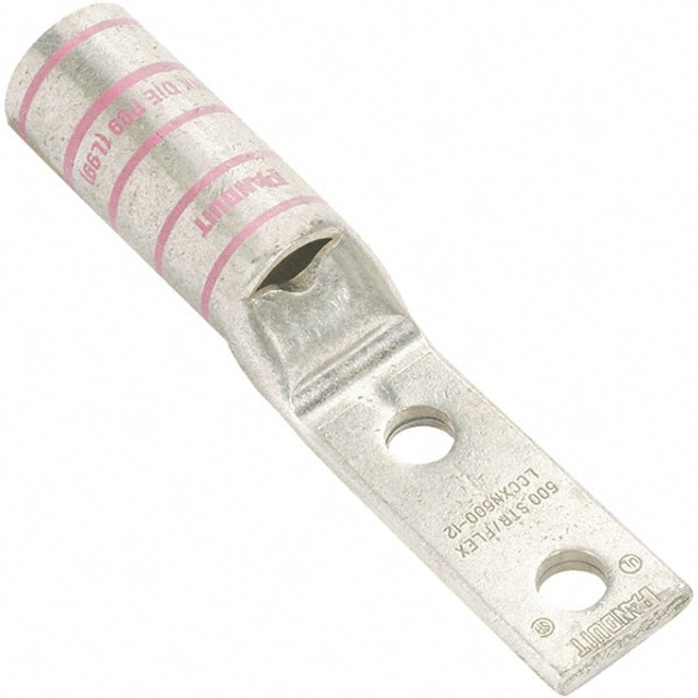 Panduit LCCX4/0-38D-X Rectangle Ring Terminal: Non-Insulated, 4/0 AWG, Compression Connection