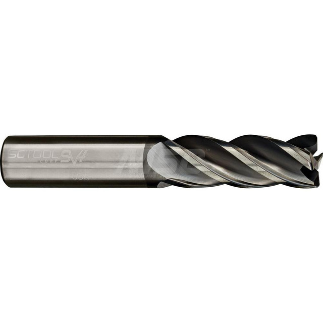 SC Tool 20119 Square End Mill: 5/8" Dia, 2-1/8" LOC, 4 Flutes, Solid Carbide