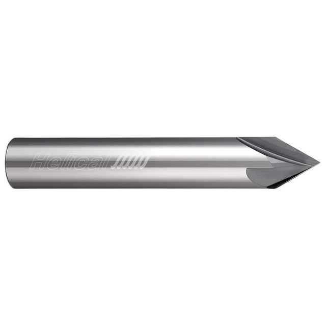 Helical Solutions 06375 Chamfer Mills; Cutter Head Diameter (Decimal Inch): 0.5000 ; End Type: Single ; Shank Diameter (Decimal Inch): 0.5000 ; Shank Diameter (Inch): 1/2 ; Overall Length (Inch): 3 ; Cutting Direction: Right Hand