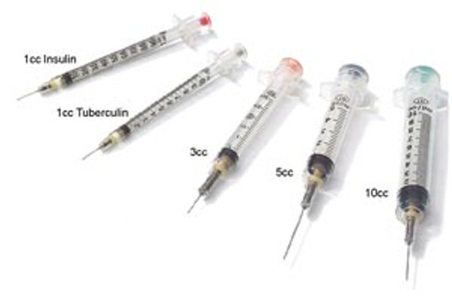 Retractable Technologies, Inc  13021 Safety Syringe with Hypodermic Needle, 3ml, 27G x 1 1/2", 100/bx, 6 bx/cs