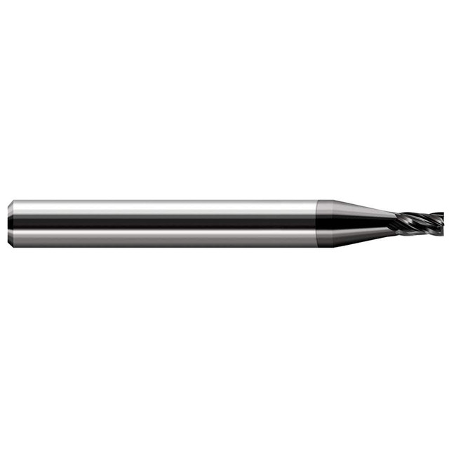 Harvey Tool 14055-C4 Square End Mill: 0.055'' Dia, 0.082'' LOC, 1/8'' Shank Dia, 1-1/2'' OAL, 4 Flutes, Solid Carbide