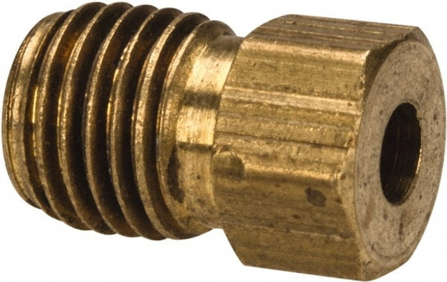 Parker 41IFF-2 Brass Flared Tube Inverted Piloted Nut: 1/8" Tube OD, 5/16-28 Thread