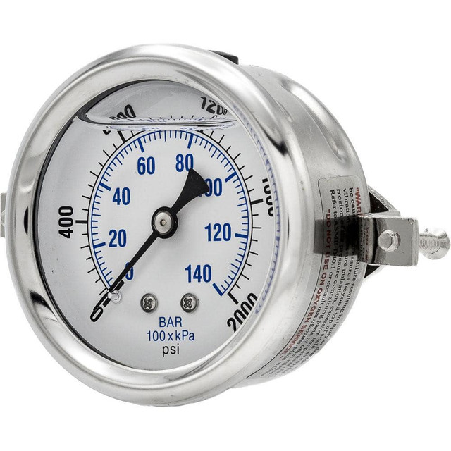 PIC Gauges PRO-203L-254O Pressure Gauges; Gauge Type: Industrial Pressure Gauges ; Scale Type: Dual ; Accuracy (%): 2-1-2% ; Dial Type: Analog ; Thread Type: 1/4" MNPT ; Bourdon Tube Material: Bronze