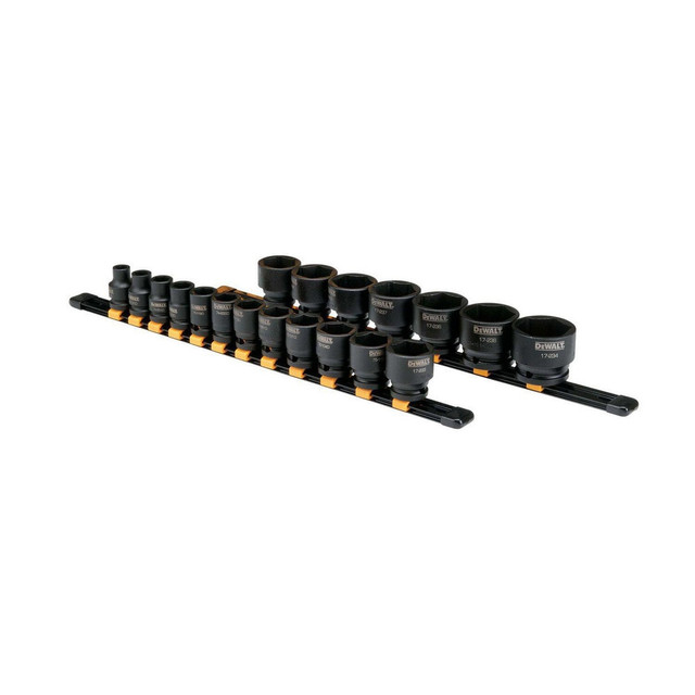 DeWALT DWMT19240 Socket Sets; Set Type: Impact ; Drive Size: 1/2 ; Maximum Socket Depth (Decimal Inch): 1.5000 ; Minimum Socket Depth (Decimal Inch): 0.3750 ; Material: Steel ; Number Of Pieces: 19