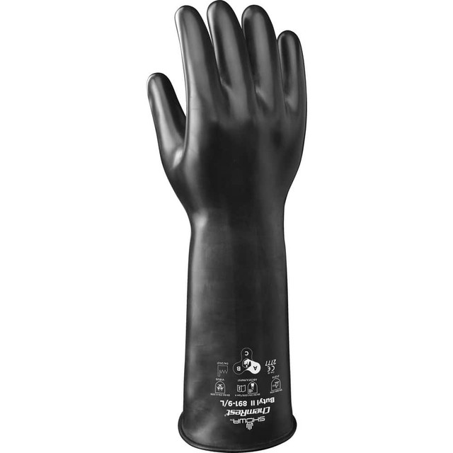 SHOWA 891-11 Chemical Resistant Gloves; Glove Type: Type A Chemical Resistant Gloves ; Material: Viton/Butyl ; Numeric Size: 11 ; Coating Material: Viton ; Finish: Smooth ; Lining Material: Unlined