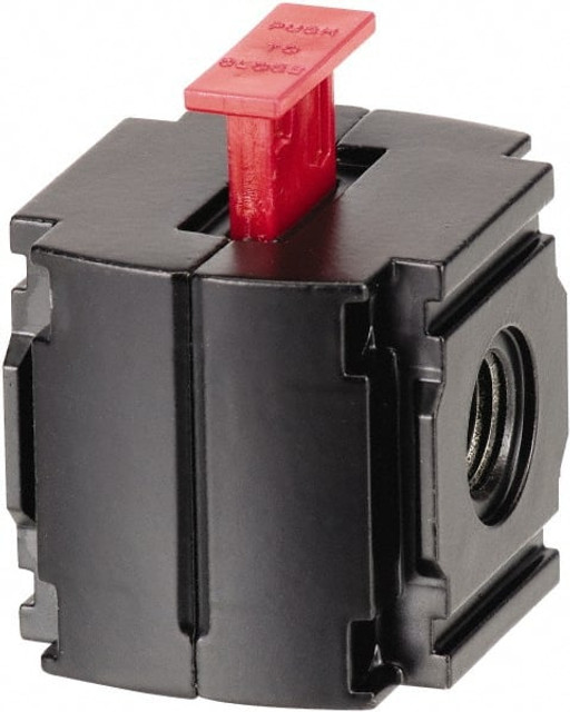 ARO/Ingersoll-Rand 104390-2 FRL Modular Threaded Lock-Out Valve: Aluminum, 1/4" Port, Use with Miniature FRL Unit