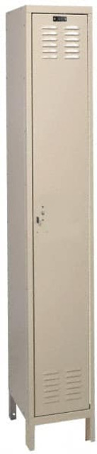 Hallowell UH1228-1PT 1-Wide Locker: 12" Wide, 11" Deep, 78" High, Padlock