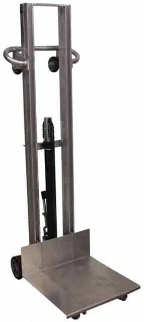Vestil ALLW-2020-FW Mobile Hand Lift Table: 175 lb Capacity, 20" Platform Width, 20" Platform Length