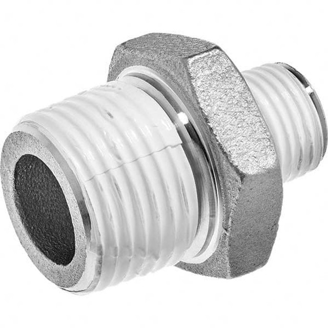 USA Industrials ZUSA-PF-440 Pipe Reducing Hex Nipple: 2 x 1" Fitting, 304 Stainless Steel