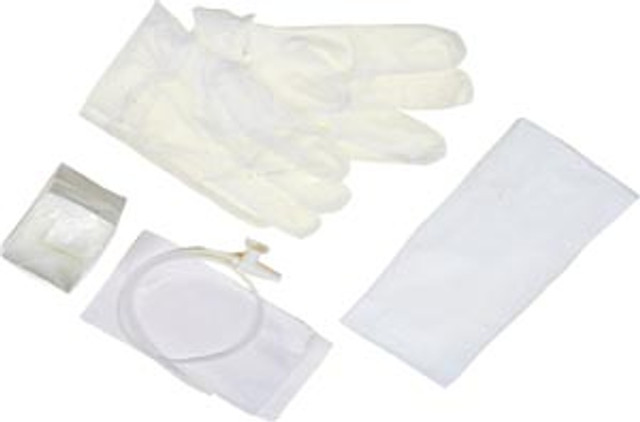 Amsino International, Inc.  AS373 Graduated Catheter Kit, 10FR, Pop-Up Solution Cup & 1 Vinyl Glove, 50/cs