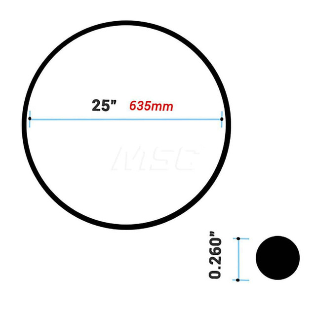 ESCO OR-225T-CASE Tire O-Ring: Use with 25" Grader Wheels