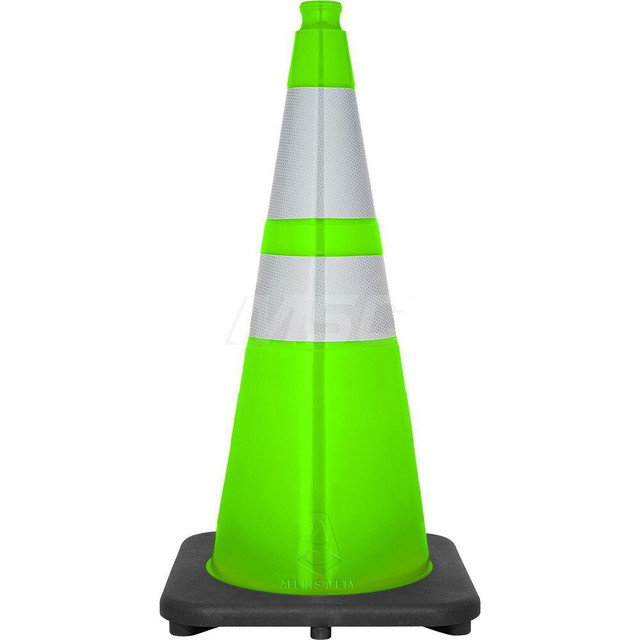 Xpose Safety LTC36-64-1-X Cone with Base: Polyvinylchloride, 36" OAH, Green