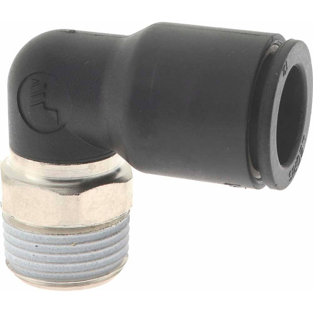 Legris 3109 12 17 Push-To-Connect Tube to Male BSPT Tube Fitting: Male Elbow, 3/8" Thread