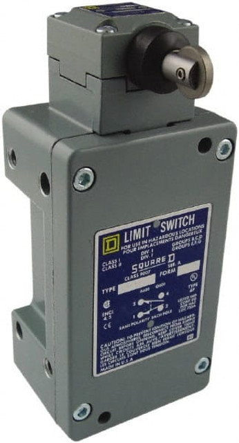 Square D 9007CR53F General Purpose Limit Switch: SPDT, NC, Roller Plunger, Top